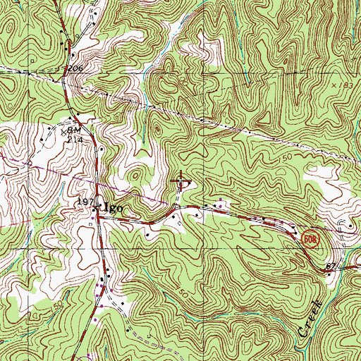 Topographic Map of Mount Moriah Church (historical), VA