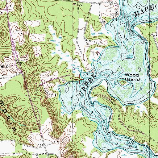 Topographic Map of Oyster Shell Landing, VA