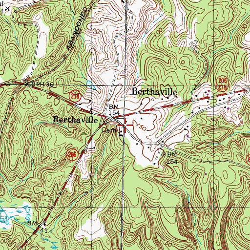 Topographic Map of Saint Pauls Episcopal Church Cemetery, VA