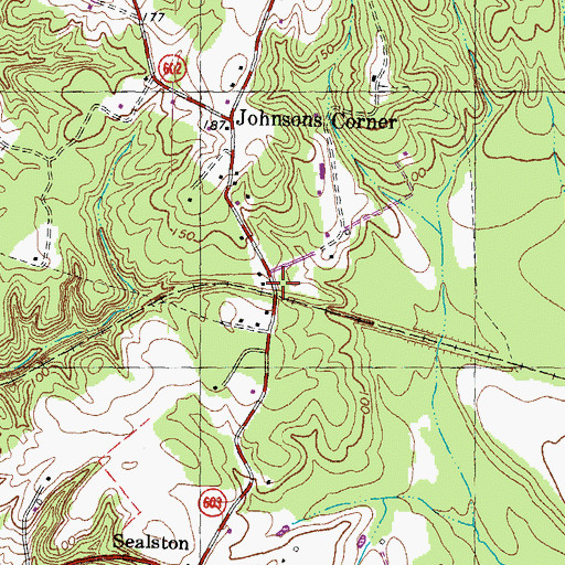 Topographic Map of Sealston Station (historical), VA