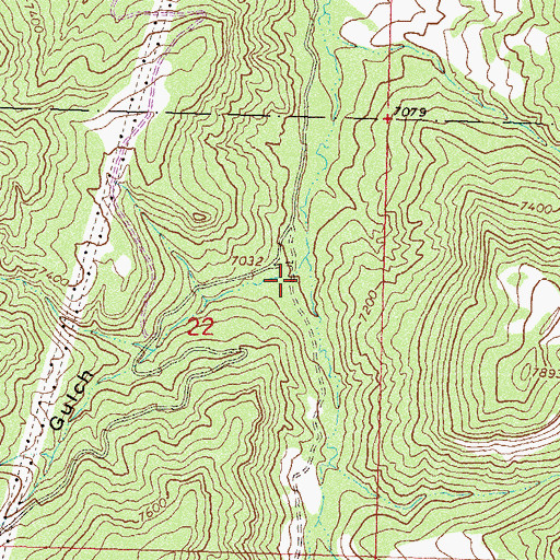 Topographic Map of East Road Gulch, CO