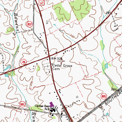 Topographic Map of Bealeton Village Shopping Center, VA