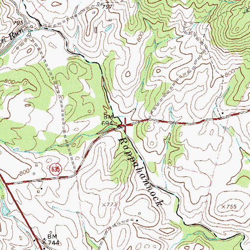 Topographic Map of Black Rock Ford, VA