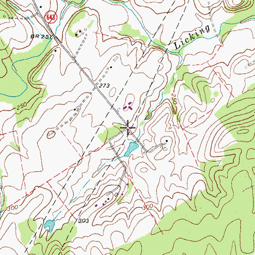 Topographic Map of Eustacestown, VA