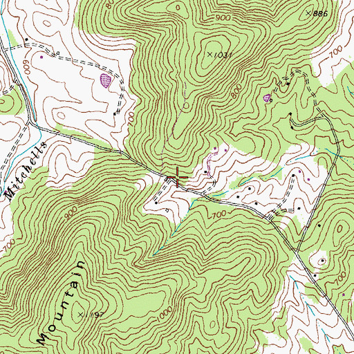 Topographic Map of Fenny Hill School (historical), VA