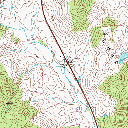 Topographic Map of Fleetwood Roller Mills (historical), VA