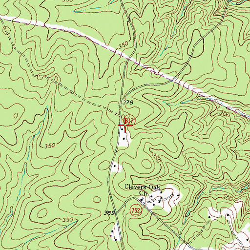 Topographic Map of Goldvein School (historical), VA