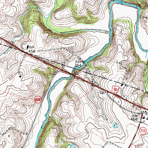 Topographic Map of Goose Creek Stone Bridge, VA