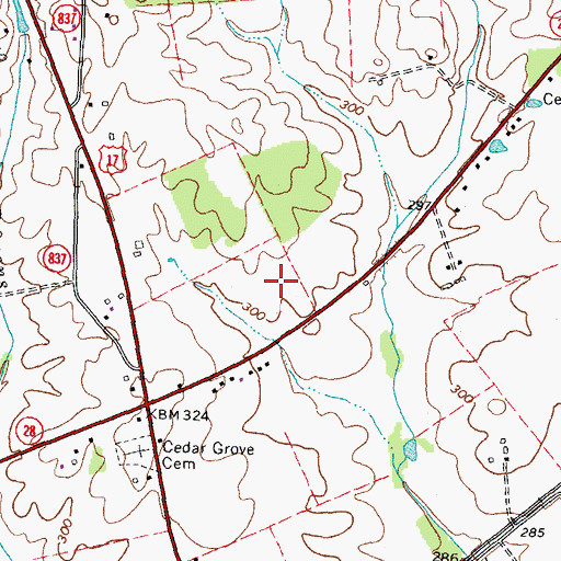 Topographic Map of Grace Miller Elementary School, VA