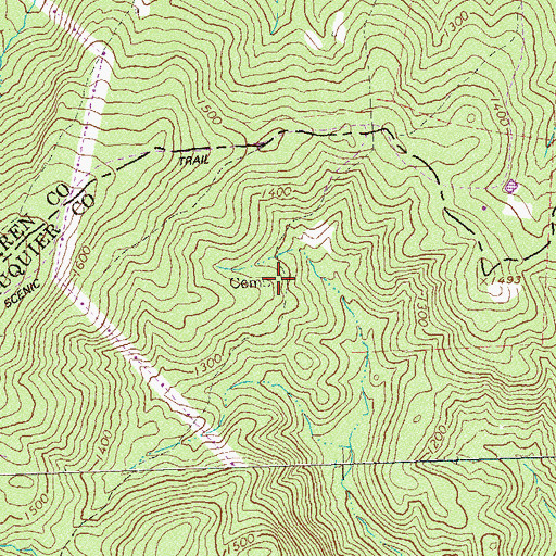 Topographic Map of Hardscrabble Cemetery, VA