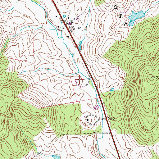 Topographic Map of Highfield, VA
