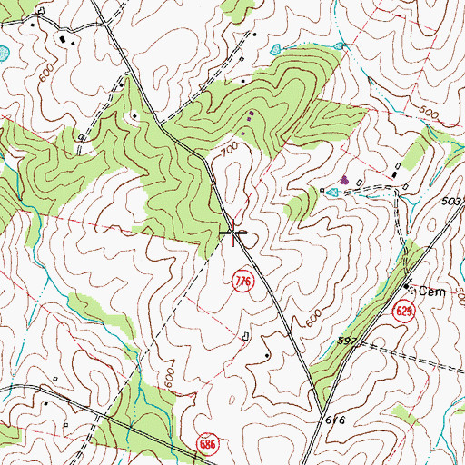 Topographic Map of Landmark School (historical), VA