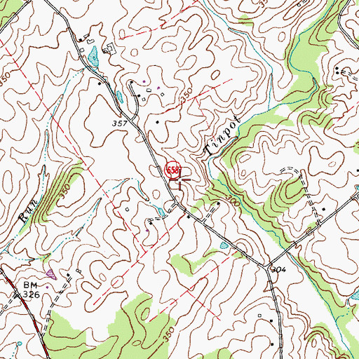 Topographic Map of Litchfield, VA