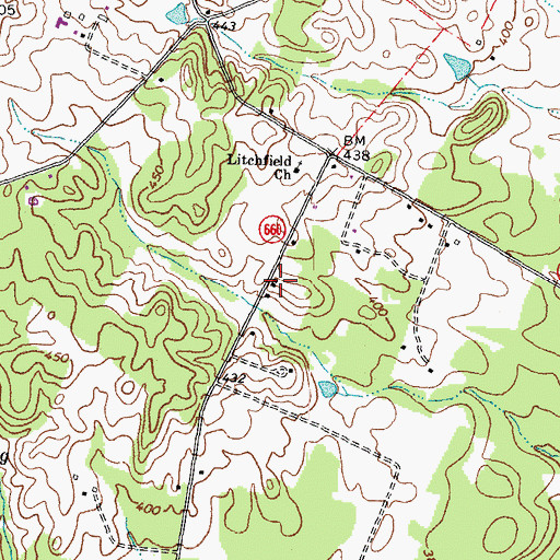 Topographic Map of Litchfield School (historical), VA
