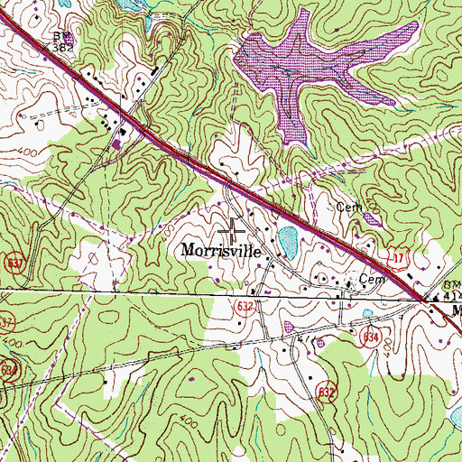 Topographic Map of Mary Walter Elementary School, VA