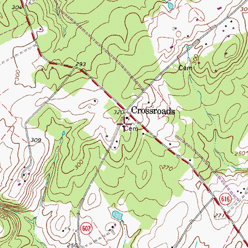 Topographic Map of Merry School (historical), VA