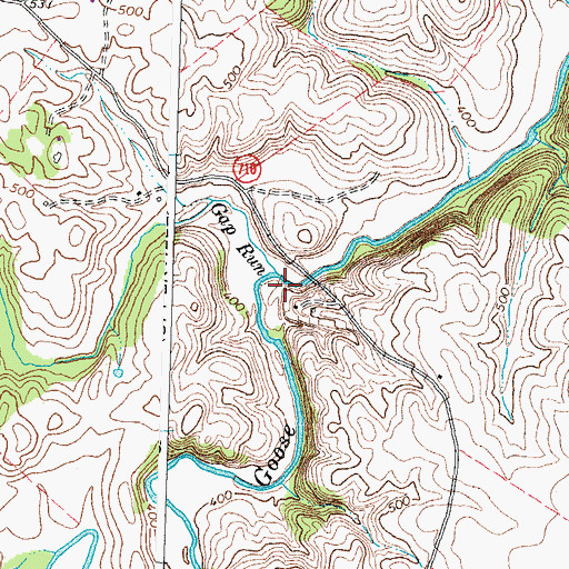 Topographic Map of Milan Gristmill (historical), VA