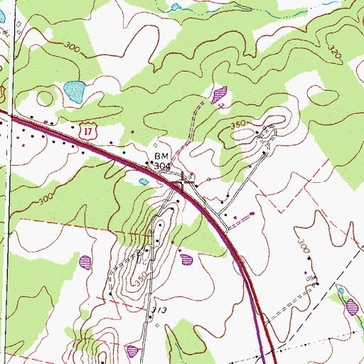 Topographic Map of Morgansburg, VA