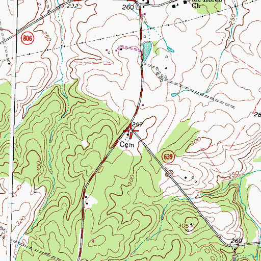 Topographic Map of Mount Horeb Church (historical), VA