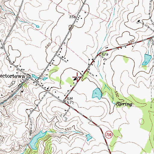 Topographic Map of Mount Olive Baptist Church, VA