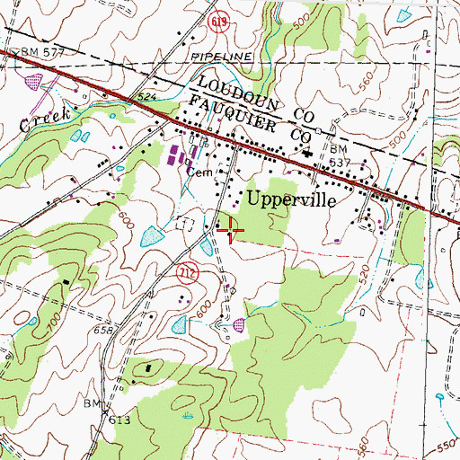 Topographic Map of Mount Pisgah Baptist Church, VA