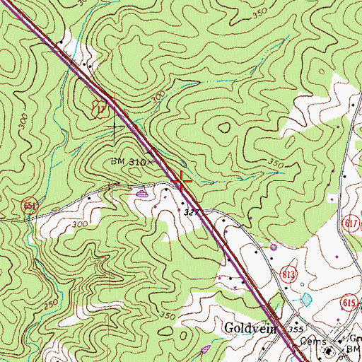 Topographic Map of Oders Corner, VA