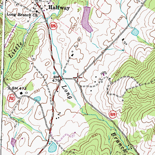 Topographic Map of Picketts Corner, VA