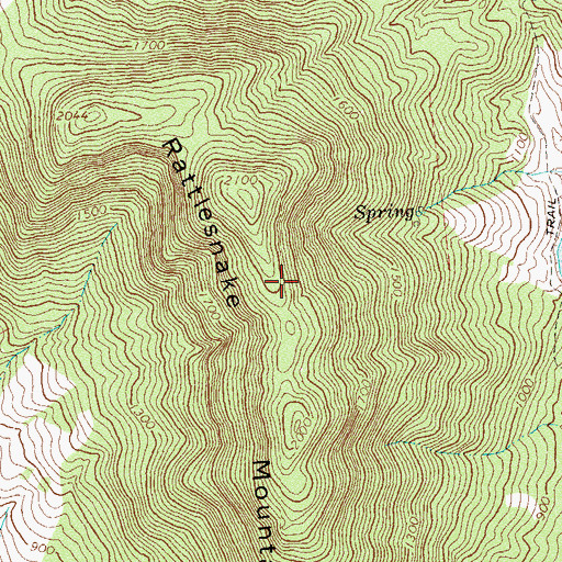 Topographic Map of Rattlesnake Trail, VA