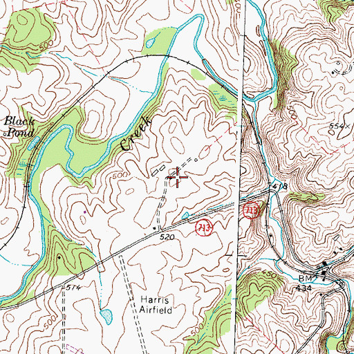 Topographic Map of Rawlingsdale, VA
