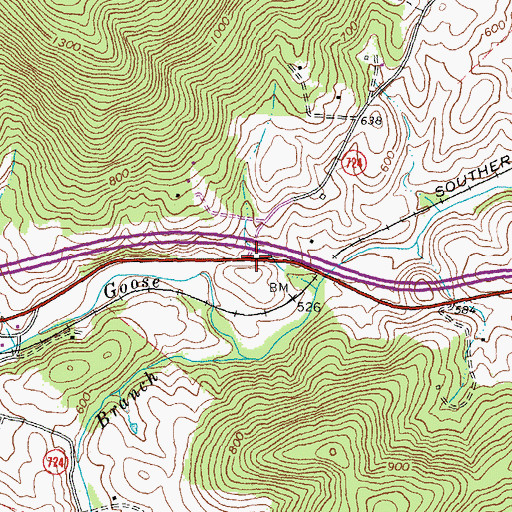 Topographic Map of Springfield, VA