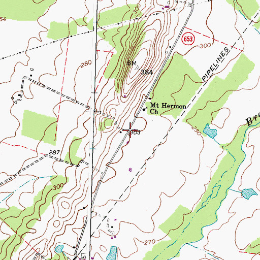 Topographic Map of Weimertown, VA