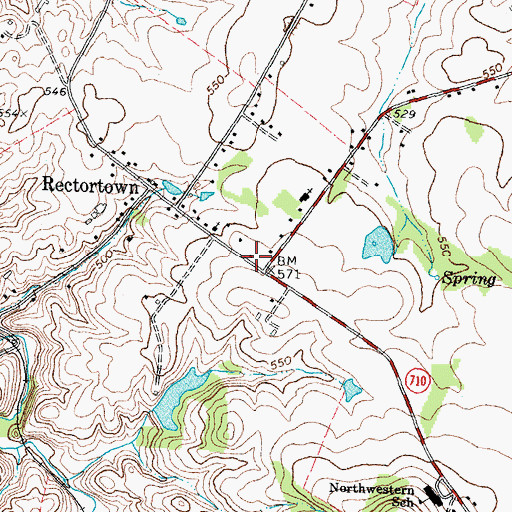 Topographic Map of Woodwards Store (historical), VA