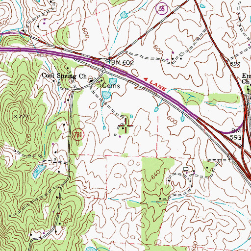 Topographic Map of Yew Hill, VA