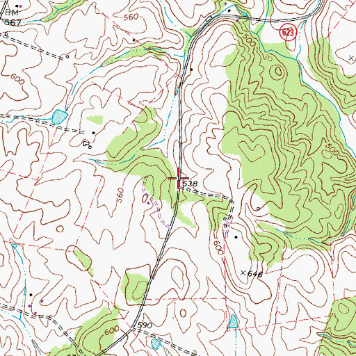 Topographic Map of Rosenvix (historical), VA