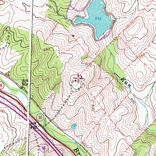 Topographic Map of Avenel, VA
