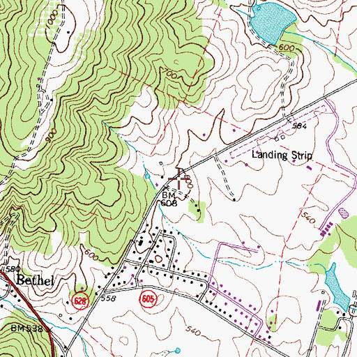 Topographic Map of Bethel Church (historical), VA