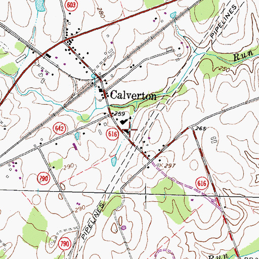 Topographic Map of Calverton Methodist Episcopal Church, VA