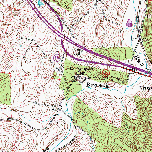 Topographic Map of Church of Our Savoir, VA