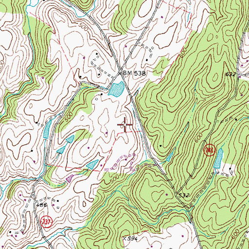 Topographic Map of Fresta Valley Christian School, VA