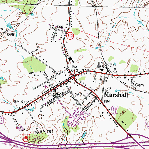Topographic Map of Frye House, VA