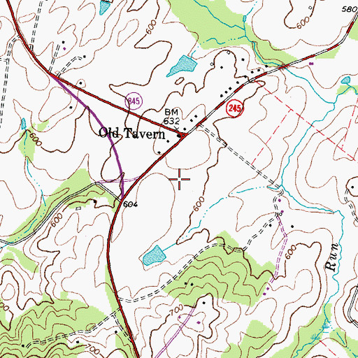 Topographic Map of Great Meadow Park, VA