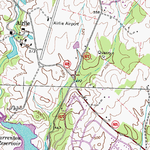 Topographic Map of Groomes Crossroads, VA