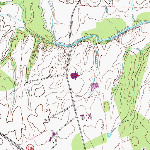 Topographic Map of H M Pearson Elementary School, VA