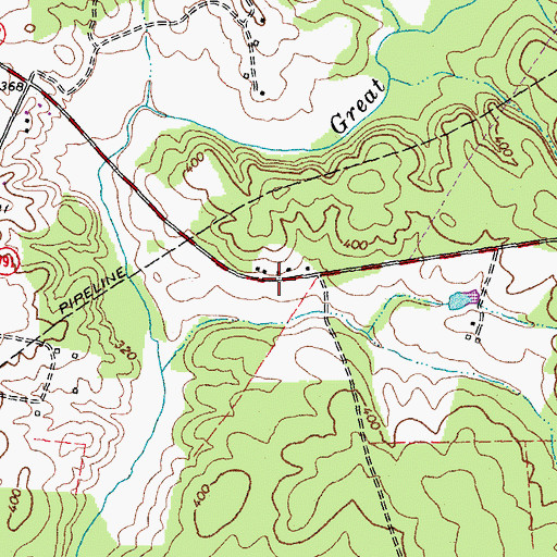 Topographic Map of Lousetown, VA