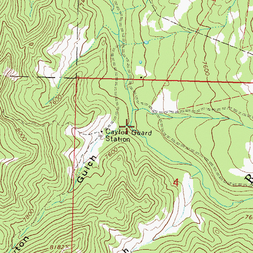 Topographic Map of Cayton Gulch, CO