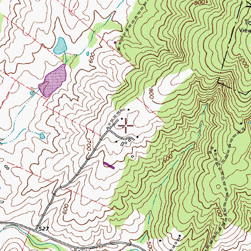Topographic Map of Oakwood Farm, VA