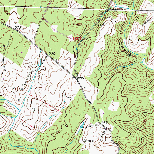 Topographic Map of Old Conde, VA