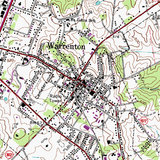 Topographic Map of Old Gaol Museum, VA