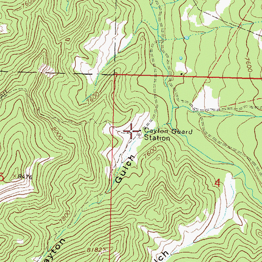 Topographic Map of Cayton Guard Station, CO