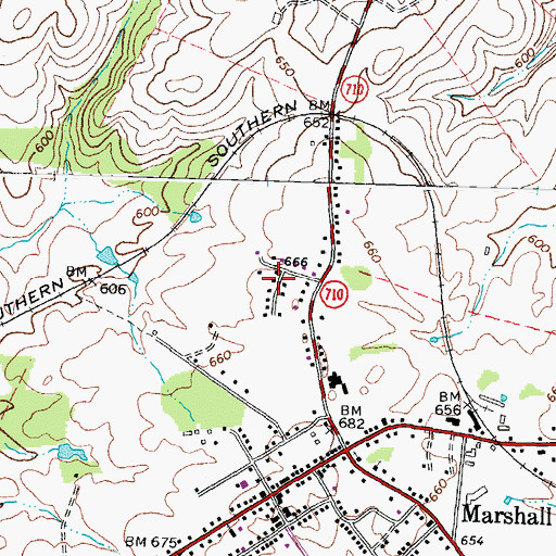 Topographic Map of Piedmont Heights, VA